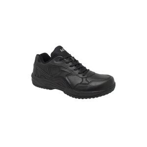 ADTEC Womens Black Round Toe Block Heel Leather Athletic Sneakers Shoes 9.5 M